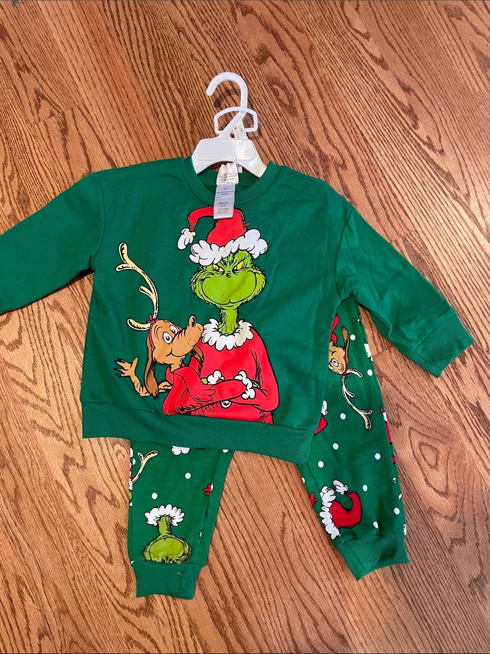 Dr. Seuss Green Grinch & Max Holiday Pajama Set